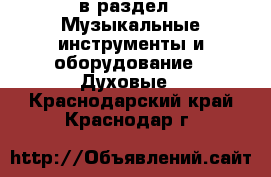  в раздел : Музыкальные инструменты и оборудование » Духовые . Краснодарский край,Краснодар г.